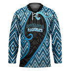 Custom Aotearoa Atua Ranginui Hockey Jersey Maori Sky Father Koru Patterns