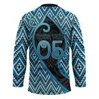 Custom Aotearoa Atua Ranginui Hockey Jersey Maori Sky Father Koru Patterns