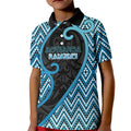 Custom Aotearoa Atua Ranginui Kid Polo Shirt Maori Sky Father Koru Patterns