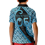 Custom Aotearoa Atua Ranginui Kid Polo Shirt Maori Sky Father Koru Patterns