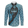 Custom Aotearoa Atua Ranginui Long Sleeve Button Shirt Maori Sky Father Koru Patterns