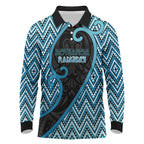 Custom Aotearoa Atua Ranginui Long Sleeve Polo Shirt Maori Sky Father Koru Patterns