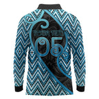 Custom Aotearoa Atua Ranginui Long Sleeve Polo Shirt Maori Sky Father Koru Patterns