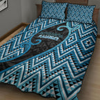 Aotearoa Atua Ranginui Quilt Bed Set Maori Sky Father Koru Patterns