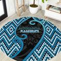 Aotearoa Atua Ranginui Round Carpet Maori Sky Father Koru Patterns