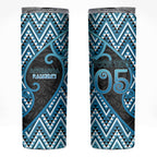 Custom Aotearoa Atua Ranginui Skinny Tumbler Maori Sky Father Koru Patterns