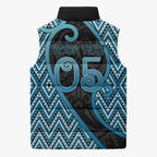 Custom Aotearoa Atua Ranginui Sleeveless Puffer Jacket Maori Sky Father Koru Patterns