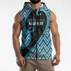 Custom Aotearoa Atua Ranginui Sleeveless Zip Hoodie Maori Sky Father Koru Patterns