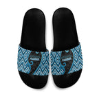 Aotearoa Atua Ranginui Slide Sandals Maori Sky Father Koru Patterns