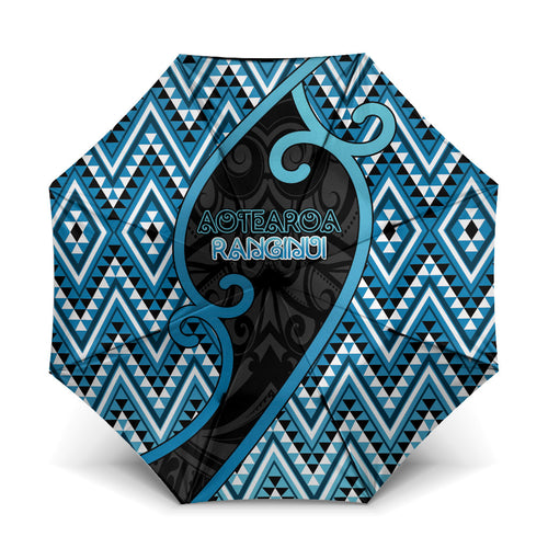 Aotearoa Atua Ranginui Umbrella Maori Sky Father Koru Patterns