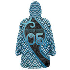 Custom Aotearoa Atua Ranginui Wearable Blanket Hoodie Maori Sky Father Koru Patterns