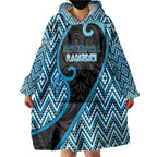 Custom Aotearoa Atua Ranginui Wearable Blanket Hoodie Maori Sky Father Koru Patterns