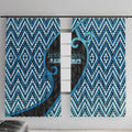 Aotearoa Atua Ranginui Window Curtain Maori Sky Father Koru Patterns
