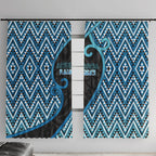 Aotearoa Atua Ranginui Window Curtain Maori Sky Father Koru Patterns