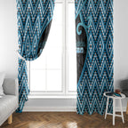 Aotearoa Atua Ranginui Window Curtain Maori Sky Father Koru Patterns
