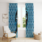 Aotearoa Atua Ranginui Window Curtain Maori Sky Father Koru Patterns