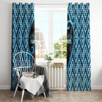 Aotearoa Atua Ranginui Window Curtain Maori Sky Father Koru Patterns