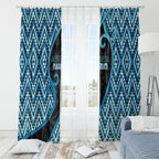 Aotearoa Atua Ranginui Window Curtain Maori Sky Father Koru Patterns