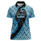 Custom Aotearoa Atua Ranginui Women Polo Shirt Maori Sky Father Koru Patterns