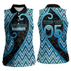 Custom Aotearoa Atua Ranginui Women Sleeveless Polo Shirt Maori Sky Father Koru Patterns