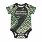 Custom Aotearoa Atua Papatuanuku Baby Onesie Earth Mother Father Koru Patterns