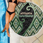 Aotearoa Atua Papatuanuku Beach Blanket Earth Mother Father Koru Patterns