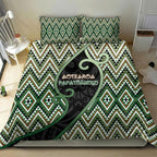 Aotearoa Atua Papatuanuku Bedding Set Earth Mother Father Koru Patterns