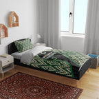 Aotearoa Atua Papatuanuku Bedding Set Earth Mother Father Koru Patterns