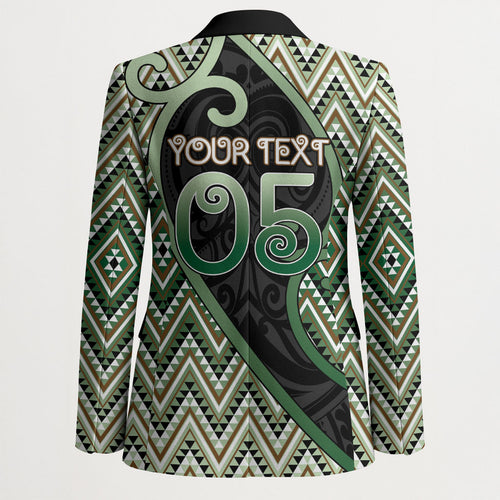 Custom Aotearoa Atua Papatuanuku Blazer Earth Mother Father Koru Patterns