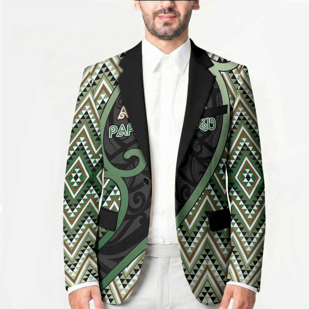 Custom Aotearoa Atua Papatuanuku Blazer Earth Mother Father Koru Patterns