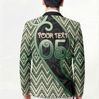 Custom Aotearoa Atua Papatuanuku Blazer Earth Mother Father Koru Patterns
