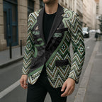 Custom Aotearoa Atua Papatuanuku Blazer Earth Mother Father Koru Patterns