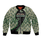 Custom Aotearoa Atua Papatuanuku Bomber Jacket Earth Mother Father Koru Patterns