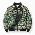 Custom Aotearoa Atua Papatuanuku Bomber Puffer Jacket Earth Mother Father Koru Patterns