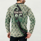Custom Aotearoa Atua Papatuanuku Button Sweatshirt Earth Mother Father Koru Patterns