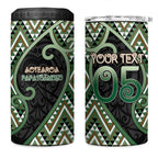 Custom Aotearoa Atua Papatuanuku 4 in 1 Can Cooler Tumbler Earth Mother Father Koru Patterns