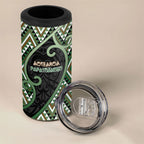 Custom Aotearoa Atua Papatuanuku 4 in 1 Can Cooler Tumbler Earth Mother Father Koru Patterns