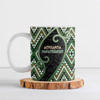 Custom Aotearoa Atua Papatuanuku Ceramic Mug Earth Mother Father Koru Patterns