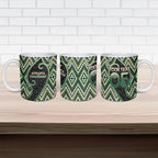 Custom Aotearoa Atua Papatuanuku Ceramic Mug Earth Mother Father Koru Patterns