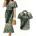 Custom Aotearoa Atua Papatuanuku Couples Matching Mermaid Dress and Hawaiian Shirt Earth Mother Father Koru Patterns