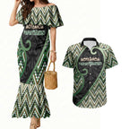 Custom Aotearoa Atua Papatuanuku Couples Matching Mermaid Dress and Hawaiian Shirt Earth Mother Father Koru Patterns