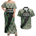 Custom Aotearoa Atua Papatuanuku Couples Matching Off Shoulder Maxi Dress and Hawaiian Shirt Earth Mother Father Koru Patterns