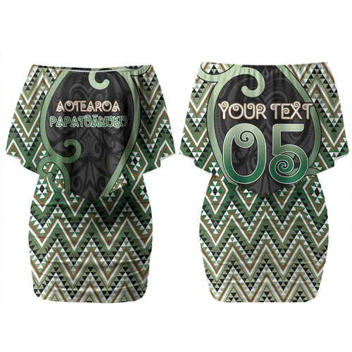 Custom Aotearoa Atua Papatuanuku Couples Matching Off Shoulder Short Dress and Hawaiian Shirt Earth Mother Father Koru Patterns