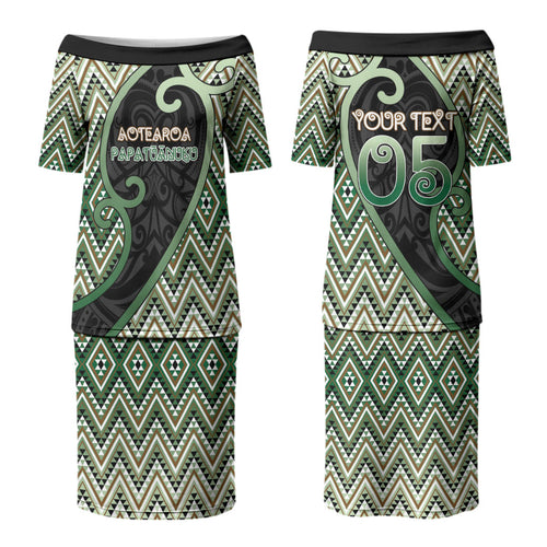 Custom Aotearoa Atua Papatuanuku Couples Matching Puletasi and Hawaiian Shirt Earth Mother Father Koru Patterns