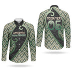 Custom Aotearoa Atua Papatuanuku Couples Matching Short Sleeve Bodycon Dress and Long Sleeve Button Shirt Earth Mother Father Koru Patterns