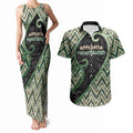 Custom Aotearoa Atua Papatuanuku Couples Matching Tank Maxi Dress and Hawaiian Shirt Earth Mother Father Koru Patterns