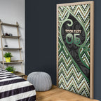 Custom Aotearoa Atua Papatuanuku Door Cover Earth Mother Father Koru Patterns