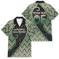 Custom Aotearoa Atua Papatuanuku Family Matching Off Shoulder Maxi Dress and Hawaiian Shirt Earth Mother Father Koru Patterns