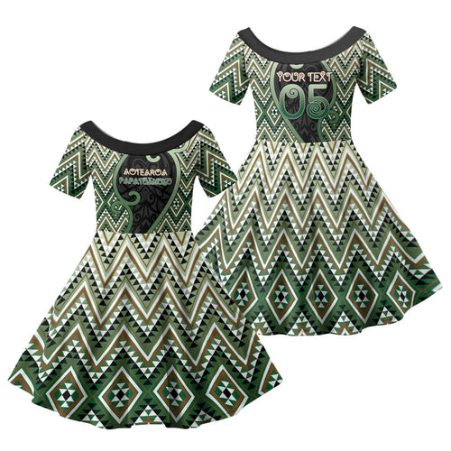 Custom Aotearoa Atua Papatuanuku Family Matching Off Shoulder Maxi Dress and Hawaiian Shirt Earth Mother Father Koru Patterns