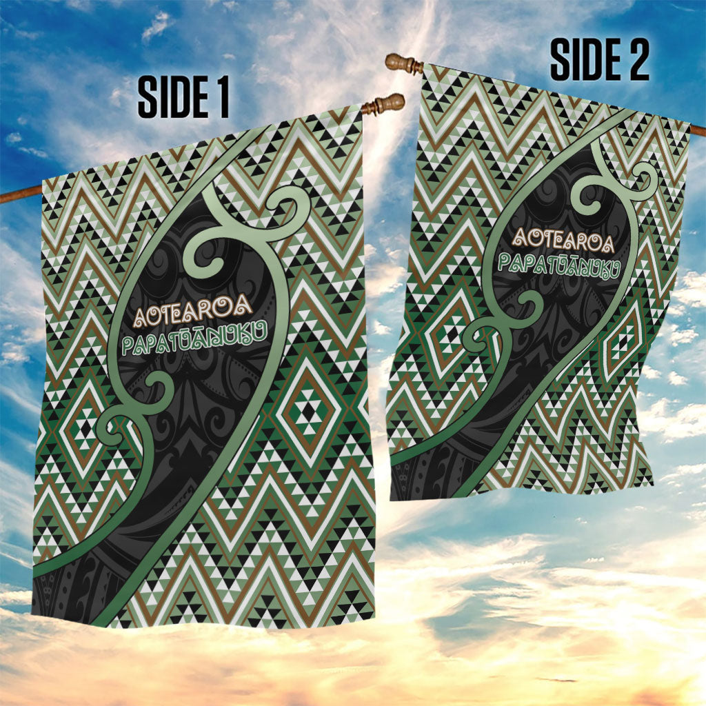 Aotearoa Atua Papatuanuku Garden Flag Earth Mother Father Koru Patterns